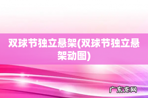 双球节独立悬架动图 双球节独立悬架