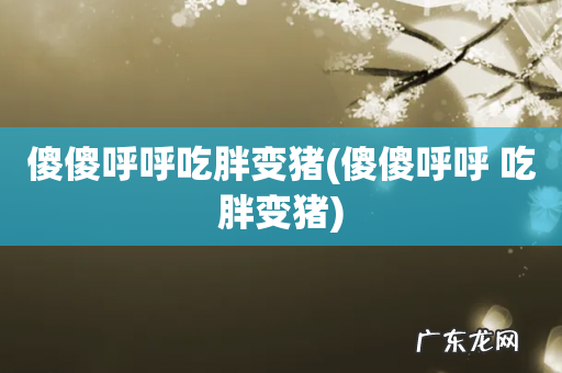 傻傻呼呼 吃胖变猪 傻傻呼呼吃胖变猪