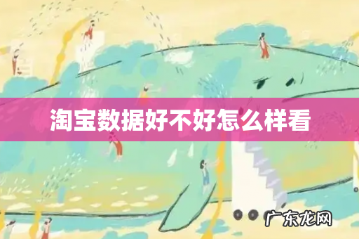 淘宝数据好不好怎么样看