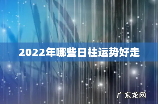 2022年哪些日柱运势好走