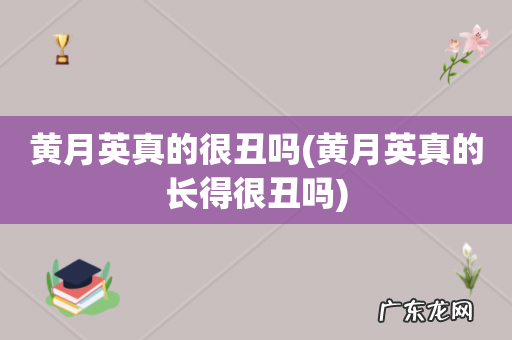 黄月英真的长得很丑吗 黄月英真的很丑吗