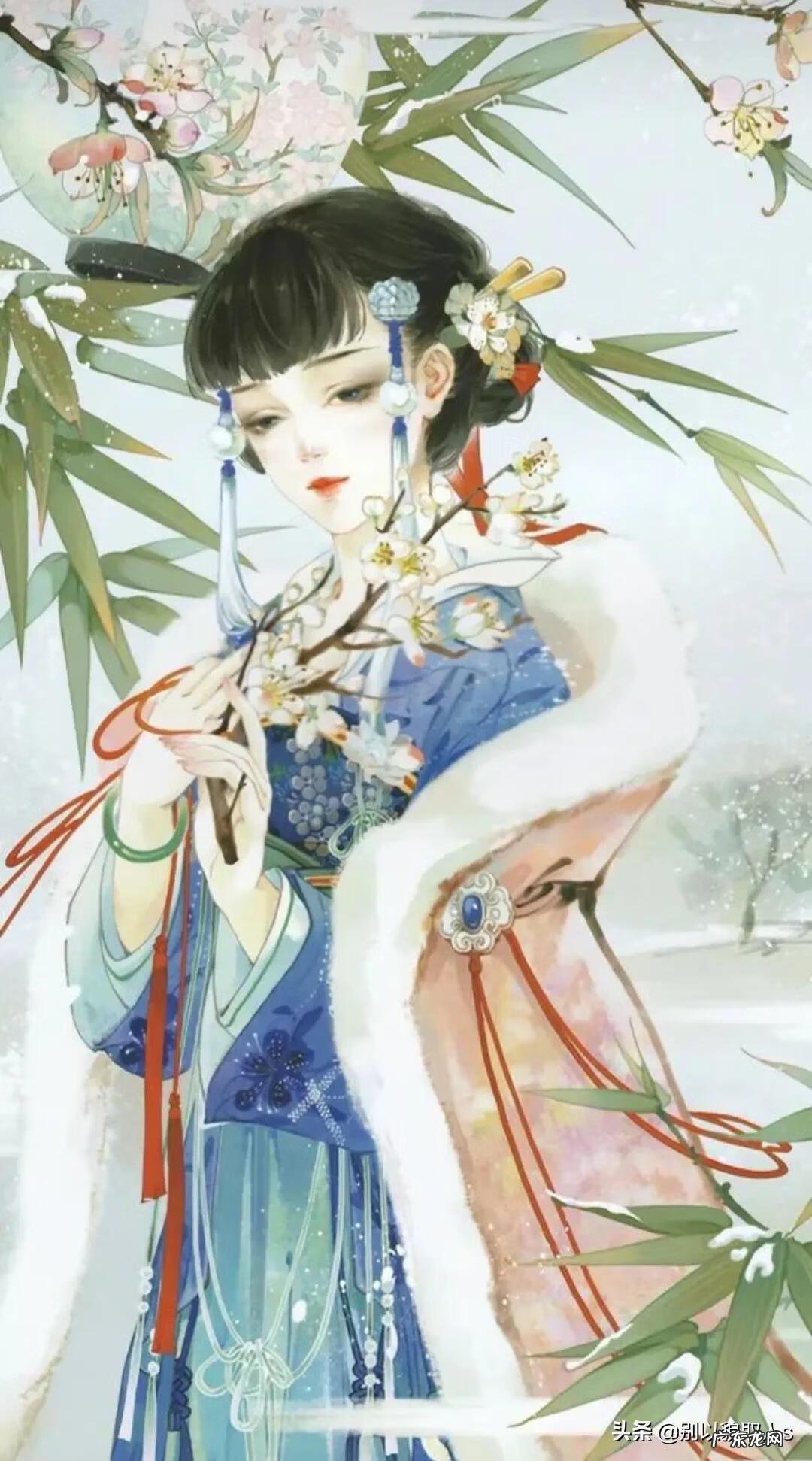 水墨美女 古风水墨美女图片