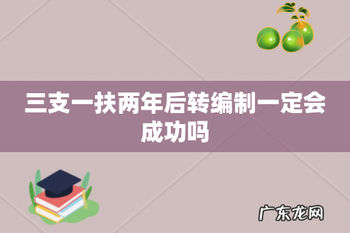 三支一扶两年后转编制一定会成功吗