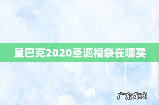 星巴克2020圣诞福袋在哪买
