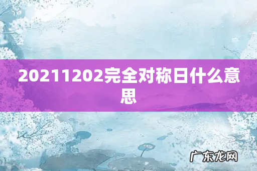 20211202完全对称日什么意思