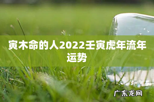 寅木命的人2022壬寅虎年流年运势