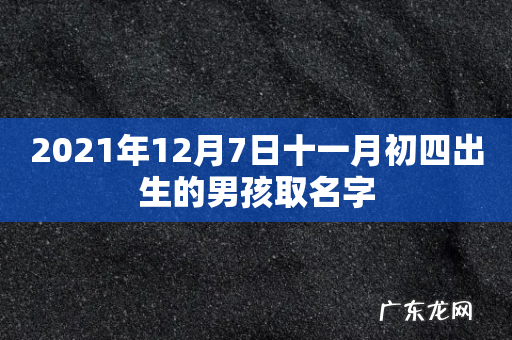 2021年12月7日十一月初四出生的男孩取名字