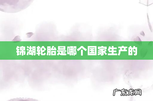 锦湖轮胎是哪个国家生产的