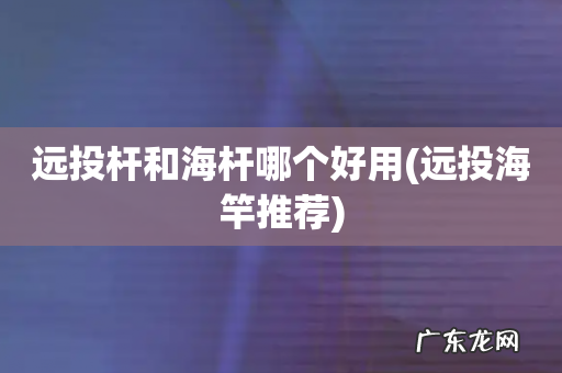 远投海竿推荐 远投杆和海杆哪个好用