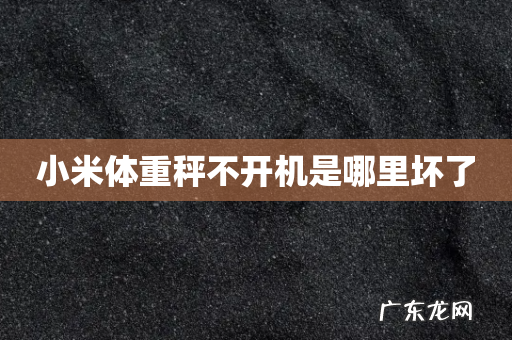 小米体重秤不开机是哪里坏了