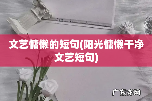 阳光慵懒干净文艺短句 文艺慵懒的短句