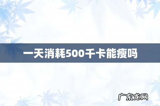 一天消耗500千卡能瘦吗