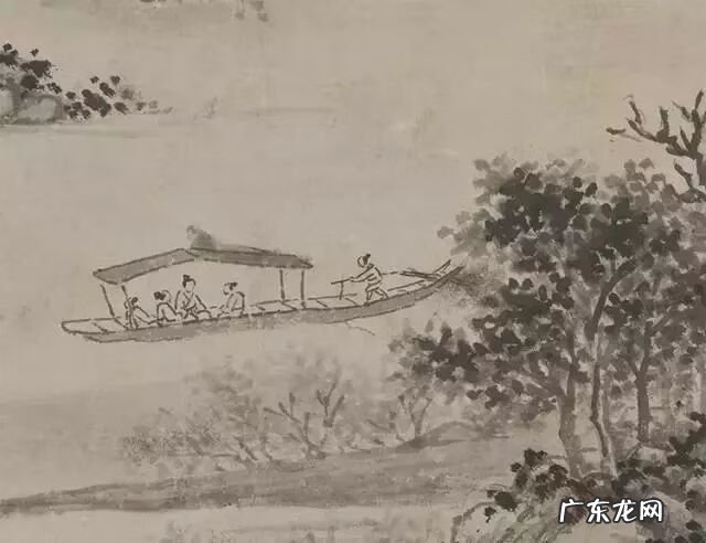 湖中泛舟图片水墨画 西湖泛舟的古画图片