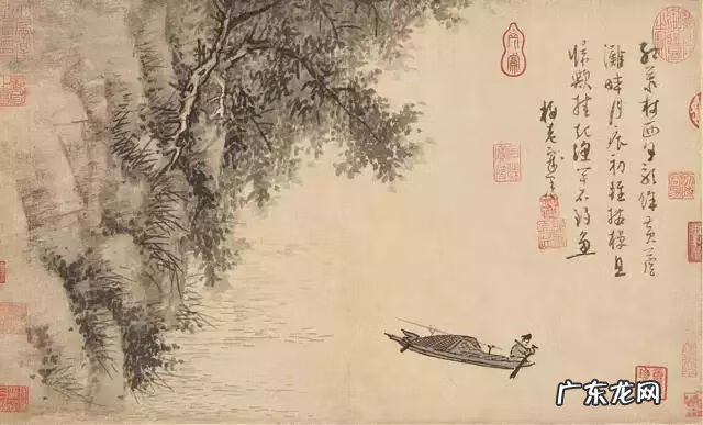 湖中泛舟图片水墨画 西湖泛舟的古画图片