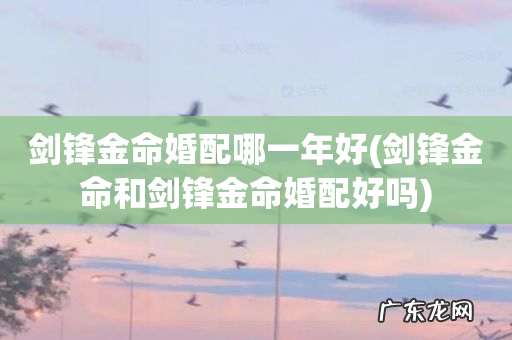 剑锋金命和剑锋金命婚配好吗 剑锋金命婚配哪一年好