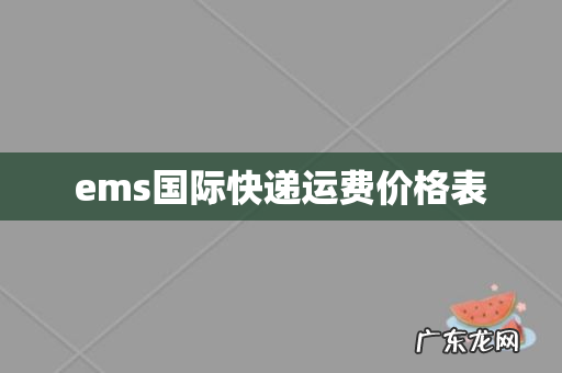 ems国际快递运费价格表