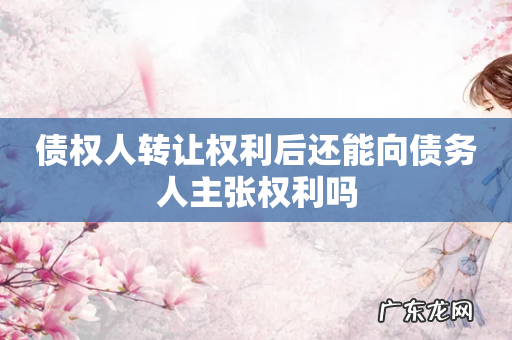 债权人转让权利后还能向债务人主张权利吗