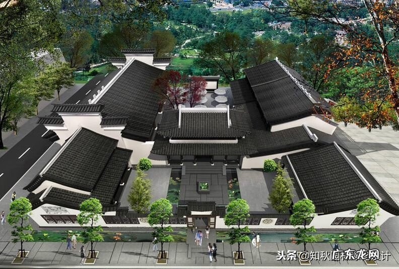 四合院天井怎么装修效果图 新中式三合院天井和影壁风水