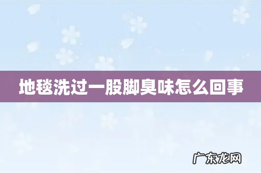 地毯洗过一股脚臭味怎么回事