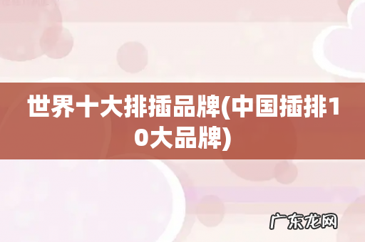 中国插排10大品牌 世界十大排插品牌