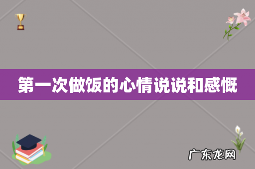 第一次做饭的心情说说和感慨