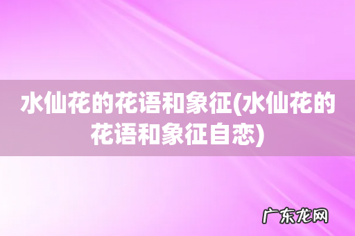 水仙花的花语和象征自恋 水仙花的花语和象征