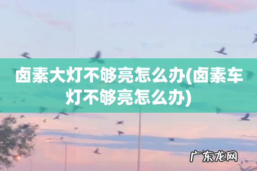 卤素车灯不够亮怎么办 卤素大灯不够亮怎么办