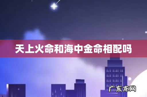 天上火命和海中金命相配吗