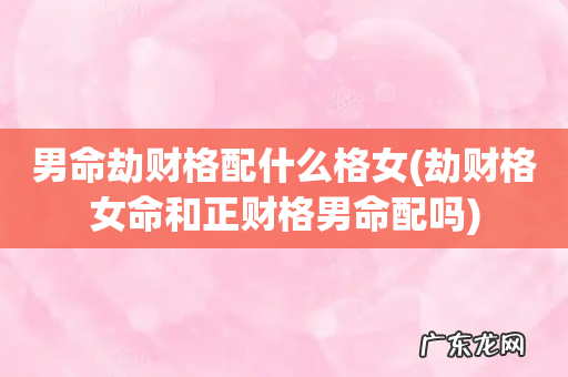 劫财格女命和正财格男命配吗 男命劫财格配什么格女