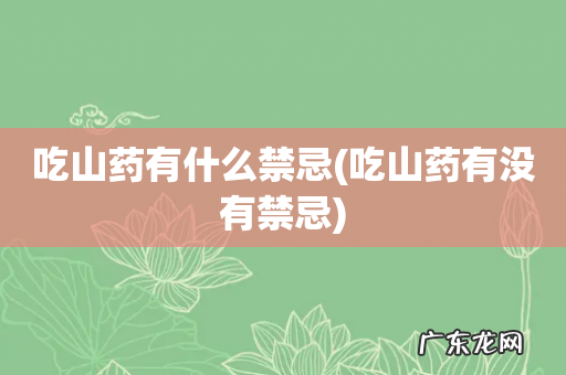 吃山药有没有禁忌 吃山药有什么禁忌