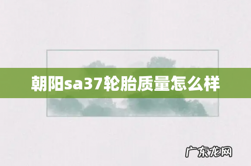 朝阳sa37轮胎质量怎么样