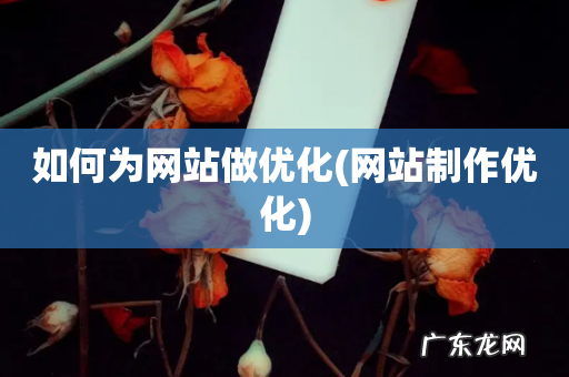 网站制作优化 如何为网站做优化