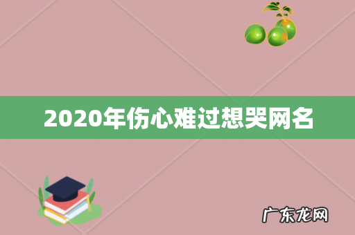 2020年伤心难过想哭网名