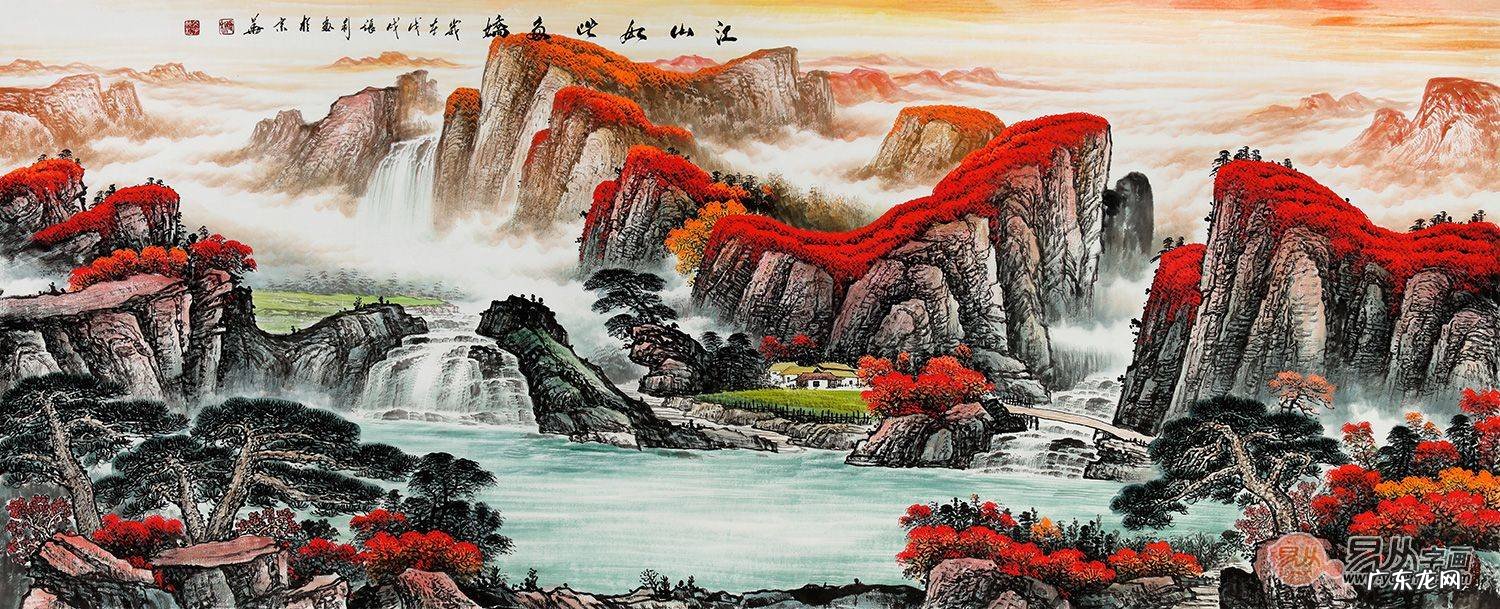 山景风水画图片