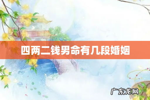 四两二钱男命有几段婚姻