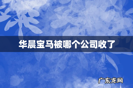 华晨宝马被哪个公司收了