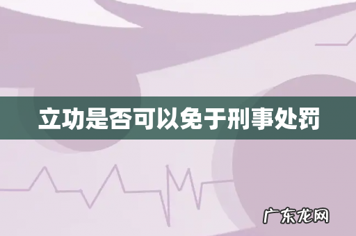 立功是否可以免于刑事处罚