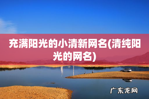 清纯阳光的网名 充满阳光的小清新网名