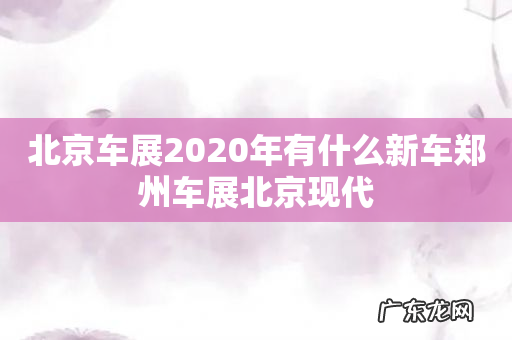 北京车展2020年有什么新车郑州车展北京现代