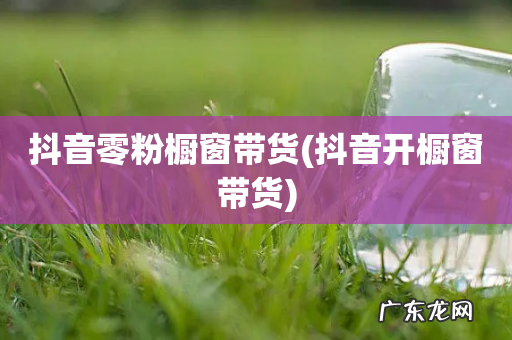 抖音开橱窗带货 抖音零粉橱窗带货