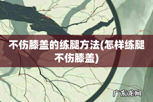 怎样练腿不伤膝盖 不伤膝盖的练腿方法
