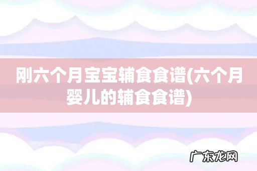 六个月婴儿的辅食食谱 刚六个月宝宝辅食食谱