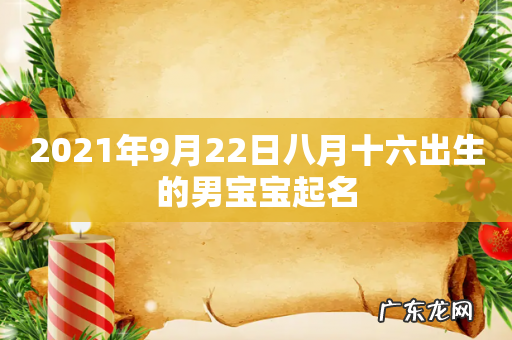 2021年9月22日八月十六出生的男宝宝起名