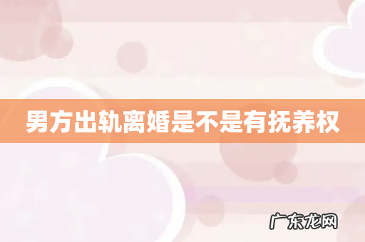 男方出轨离婚是不是有抚养权