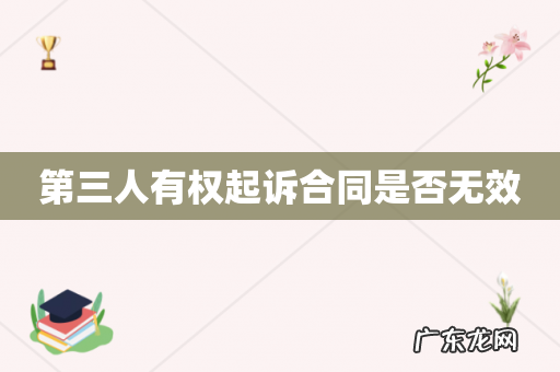 第三人有权起诉合同是否无效