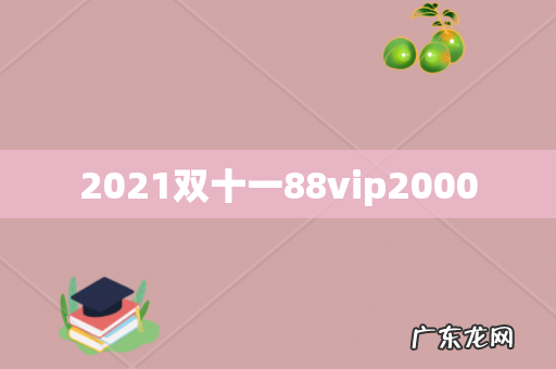 2021双十一88vip2000