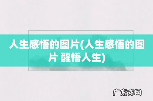 人生感悟的图片 醒悟人生 人生感悟的图片