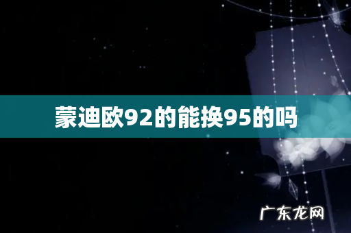 蒙迪欧92的能换95的吗