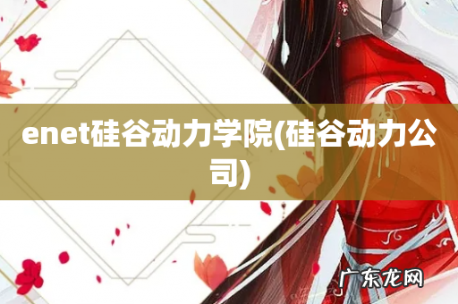 硅谷动力公司 enet硅谷动力学院