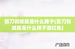 剪刀羽绒服是什么牌子酒红色 剪刀羽绒服是什么牌子